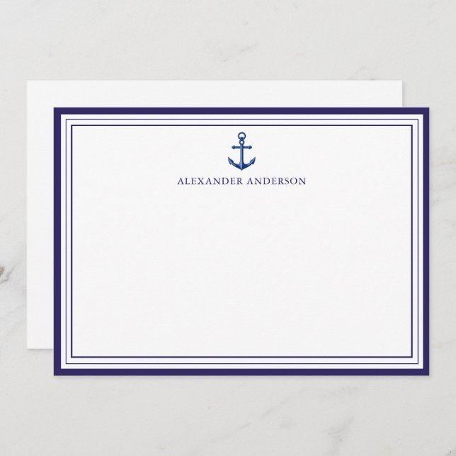 Carte De Correspondance Frontière professionnelle des Ancres de la marine  (Devant / Derrière)