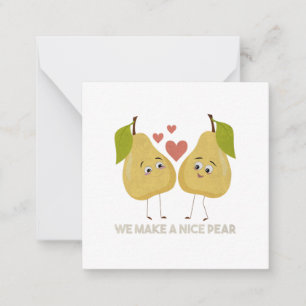 Carte De Correspondance Fruit Pun : Nous faisons un beau poire
