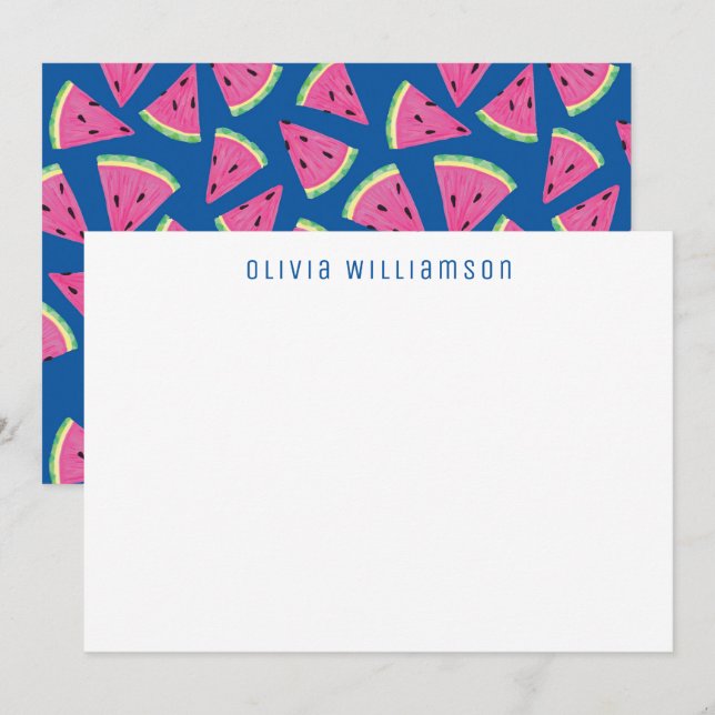 Carte De Correspondance Fruit tropical de pastèque (Devant / Derrière)