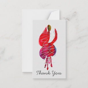 Carte De Correspondance Fuchsia abstraite aquarelle florale