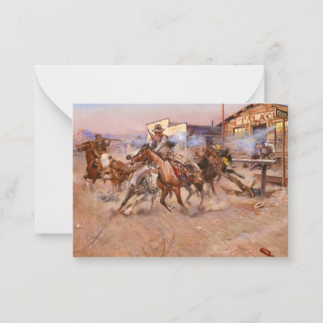 Carte De Correspondance Fumée d'un. 45, 1908 par Charles Marion Russell (Devant)