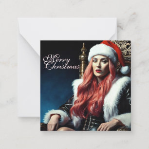 Carte De Correspondance Fur & Leather Diva – Joyeux Noël