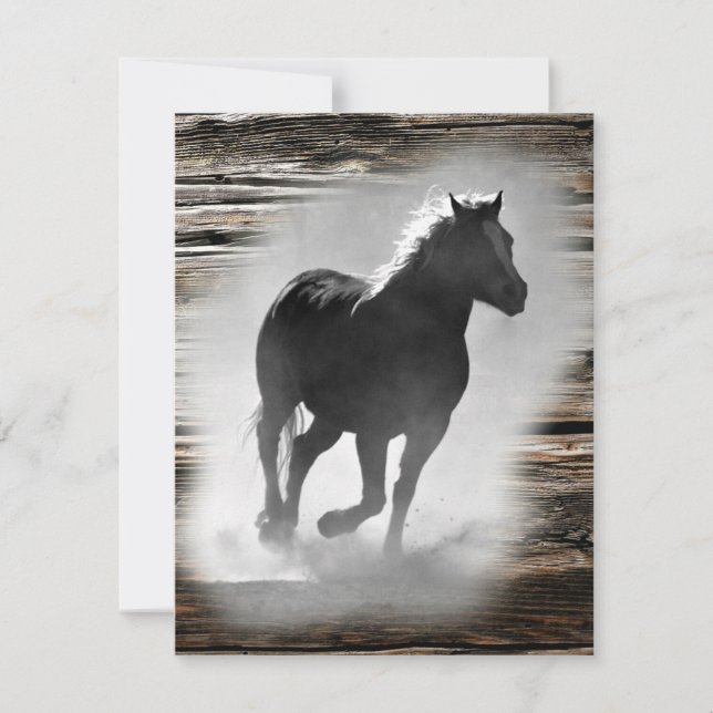Carte De Correspondance Galloping de Wild Horse (Devant)