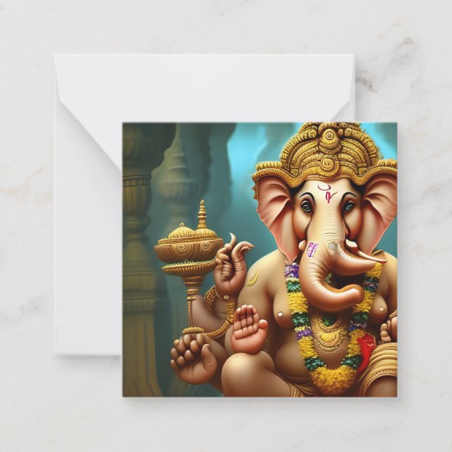 Carte De Correspondance Ganesh prend un selfie (Devant)