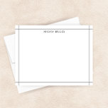 Carte De Correspondance Géométrique Moderne Professionnel Noir et Blanc Si<br><div class="desc">Ce design présente une bordure simple inspirée de l'architecture, avec un espace pour un nom/texte en bas. Cliquez sur le bouton Personnaliser si vous souhaitez ajuster les éléments de design et/ou modifier davantage le texte ! Des variations de ce design, des couleurs supplémentaires, ainsi que des produits coordonnés sont disponibles...</div>