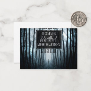 Carte De Correspondance George Eliot Citation inspirante "Jamais trop tard