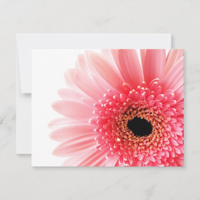 Carte De Correspondance Gerbera marguerite rose (Devant)