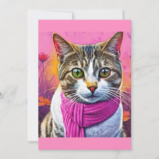 Carte De Correspondance Get Well Soon – Spring Flu Recovery | Cozy Cat