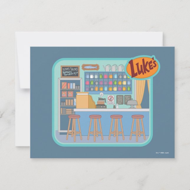Carte De Correspondance Gilmore Girls | Luke's Diner Graphic (Devant)
