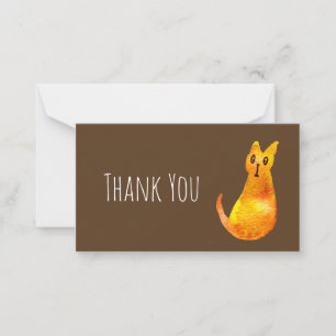 Carte De Correspondance Ginger cat mignon aquarelle illustration art