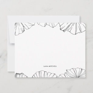 Carte De Correspondance Ginkgo Biloba minimaliste élégant