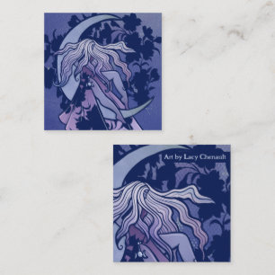 Carte De Correspondance Goddess de lune violette Wiccan Triple Moon Symbol