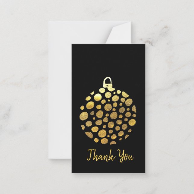 Carte De Correspondance Gold bauble (Devant)