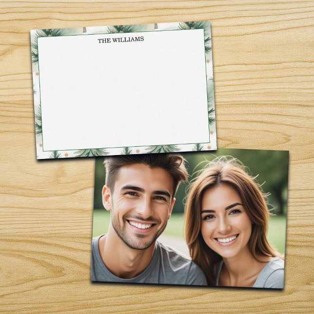 Carte De Correspondance Gold Sage Pine Trees Photo (Créateur téléchargé)