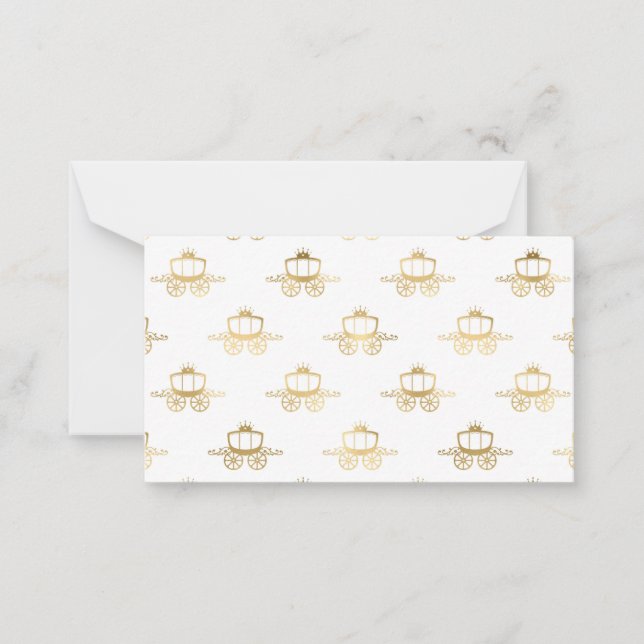 Carte De Correspondance Golden Coaches Cendrillon Princess (Devant)