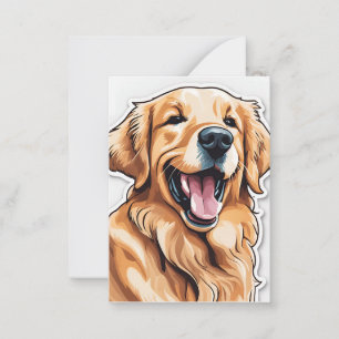Carte De Correspondance Golden Retriever Message vide