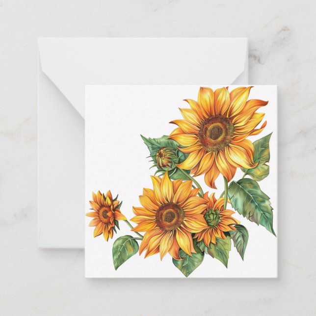 Carte De Correspondance Golden Summer Sunfleurs (Devant)