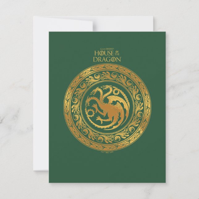 Carte De Correspondance Golden Targaryen Crest (Devant)