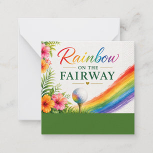 Carte De Correspondance Golf Arc-en-ciel sur la Fierté du Parc de Golf Cél