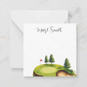 Carte De Correspondance Golf avec des cadeaux de nom pour golfeur
