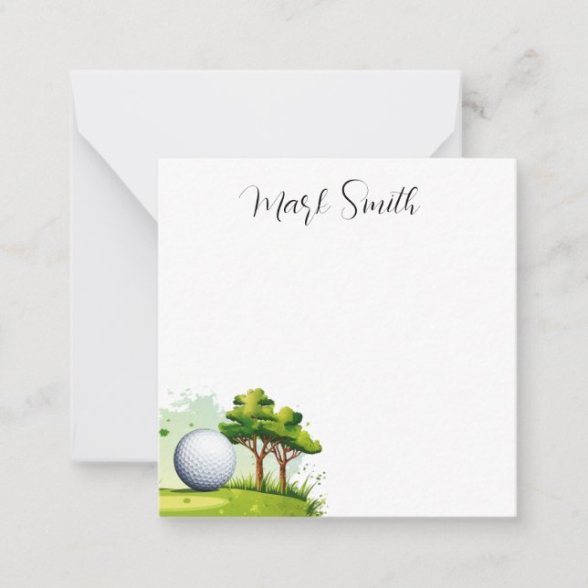 Carte De Correspondance Golf avec des cadeaux de nom pour golfeur (Devant)