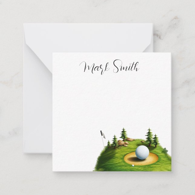 Carte De Correspondance Golf avec des cadeaux de nom pour golfeur (Devant)