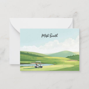 Carte De Correspondance Golf avec Nom pour golfeur