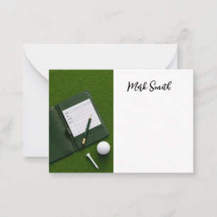 Carte De Correspondance Golf avec nom pour golfeur