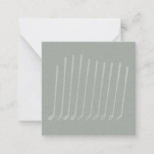Carte De Correspondance Golf Club CUSTOM COLOR Illustrated Art