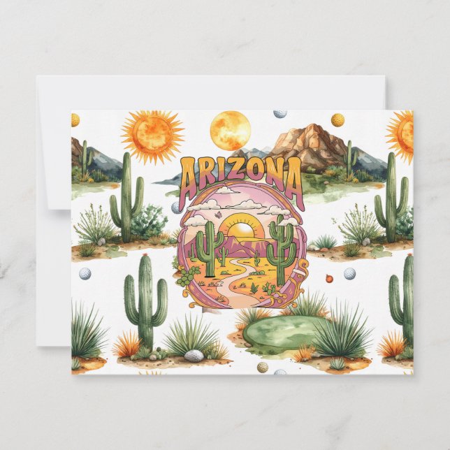 Carte De Correspondance Golf en Arizona  (Devant)