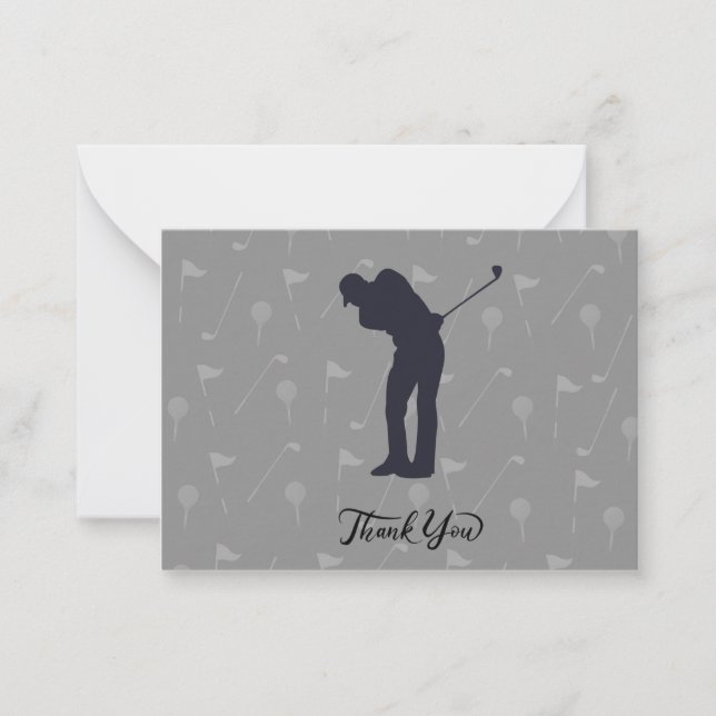 Carte De Correspondance Golf Merci golfer pour venir aux funérailles (Devant)