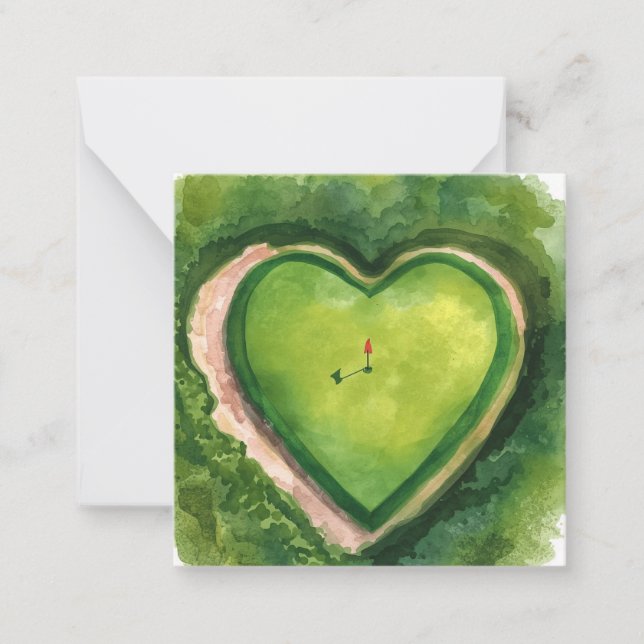 Carte De Correspondance Golf wedding golf heart shape  (Devant)