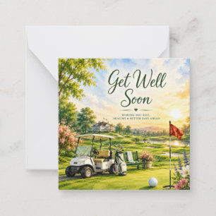 Carte De Correspondance Golfeur Remets-toi vite 