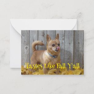 Carte De Correspondance Goûts Comme Automne Automne Chihuahua