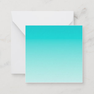 Carte De Correspondance gradient aqueux turquoise