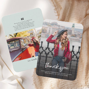 Carte De Correspondance Graduation 2025 Grad Photo Merci Budget