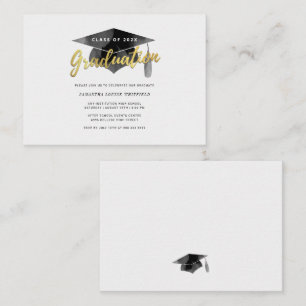 Carte De Correspondance Graduation 2025 Minimaliste Script Grad Party Card
