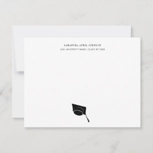 Carte De Correspondance Graduation Simple Classe de Casquette de 2e année