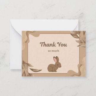 Carte De Correspondance Grand Merci d'un petit lapin !