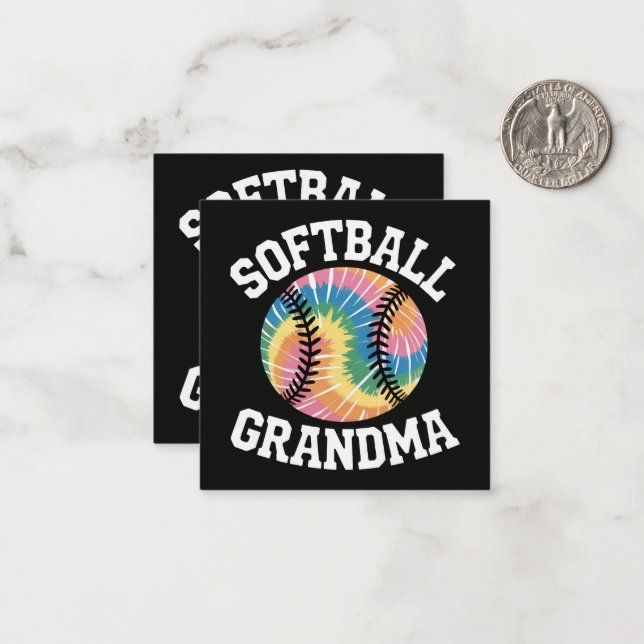 Carte De Correspondance Grand-mère de softball (Devant/Arrière en situation)