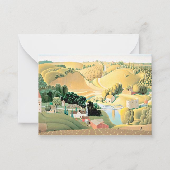 Carte De Correspondance Grant Wood - Stone City, Iowa (Devant)
