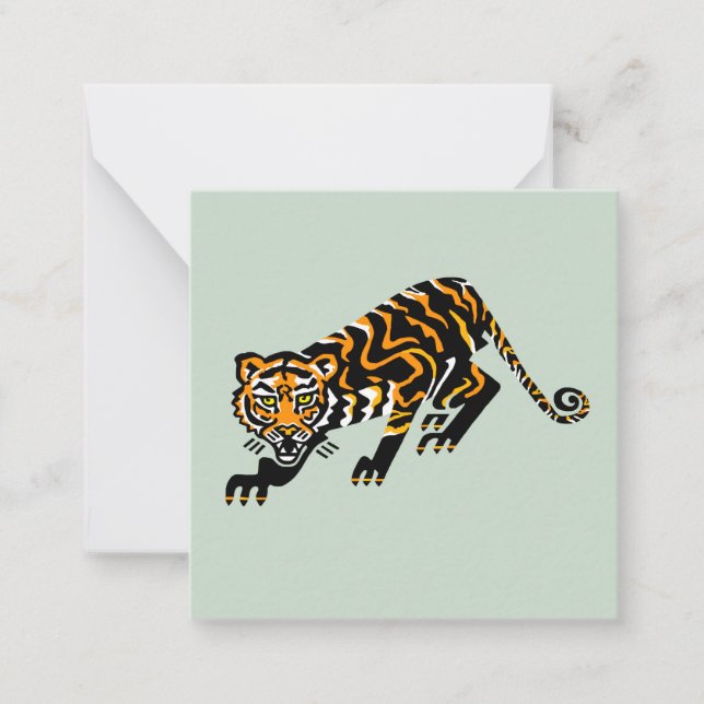 Carte De Correspondance Graphique cool bigcat - TIGER - Amoureux des anima (Devant)