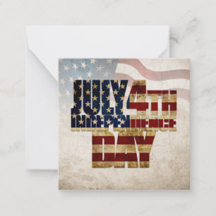 Carte De Correspondance Graphisme de l'indépendance du 4 juillet Grunge US