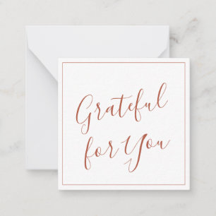 Carte De Correspondance Gratitude envers vous Script Terracotta Personnali