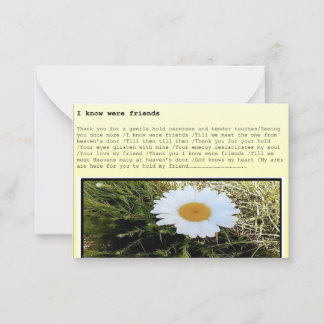 Carte De Correspondance Greeting card a set of 10 'I know were friends'