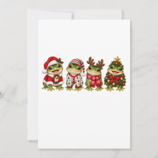 Carte De Correspondance Grenouille de Noël Amis de Fêtes