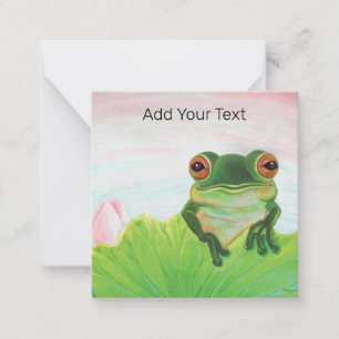 Carte De Correspondance Grenouille verte relaxante personnalisée