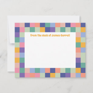 Carte De Correspondance Grille de tableau de bord coloré et amusant