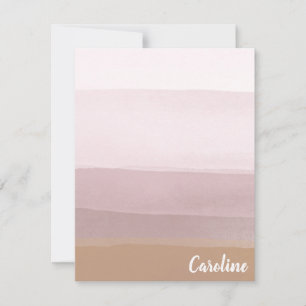 Carte De Correspondance Grilles d'aquarelle Abstraite Ombre dans Dusty Lil