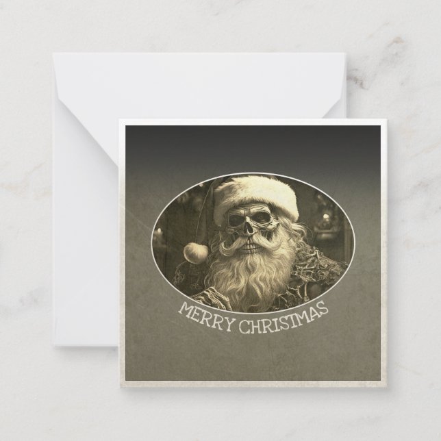Carte De Correspondance Grim Noël - Père Noël squelette  65609 (Devant)